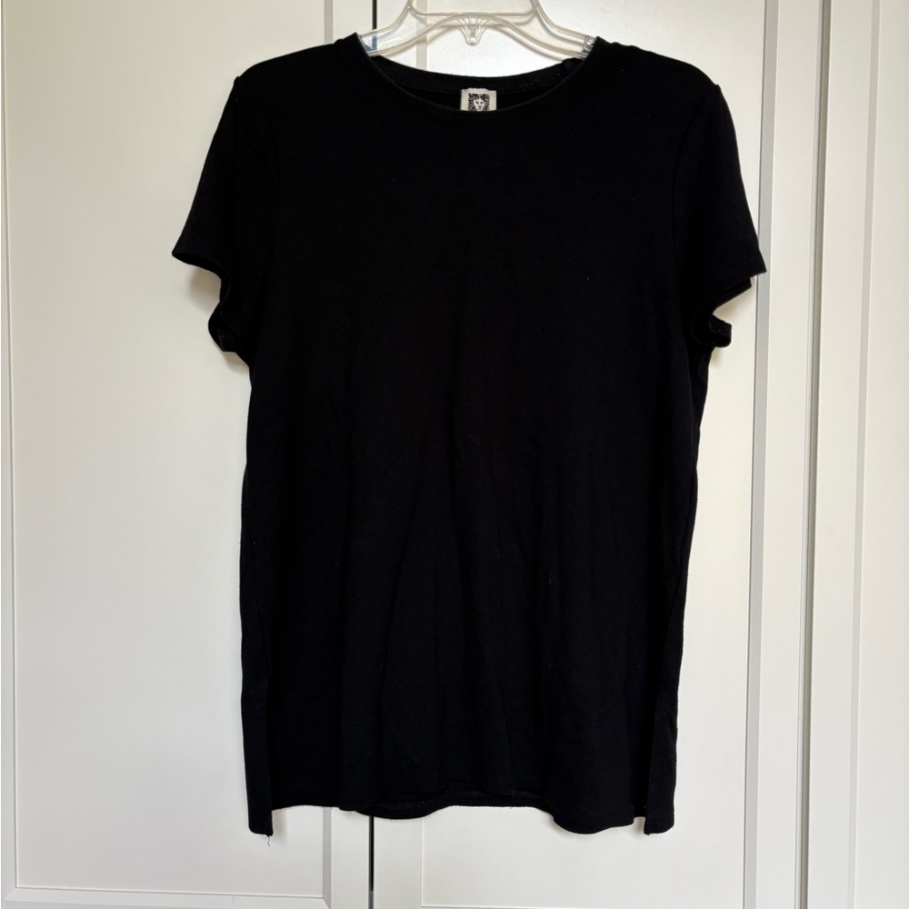 Anne Klein Classic Black Short Sleeve Top